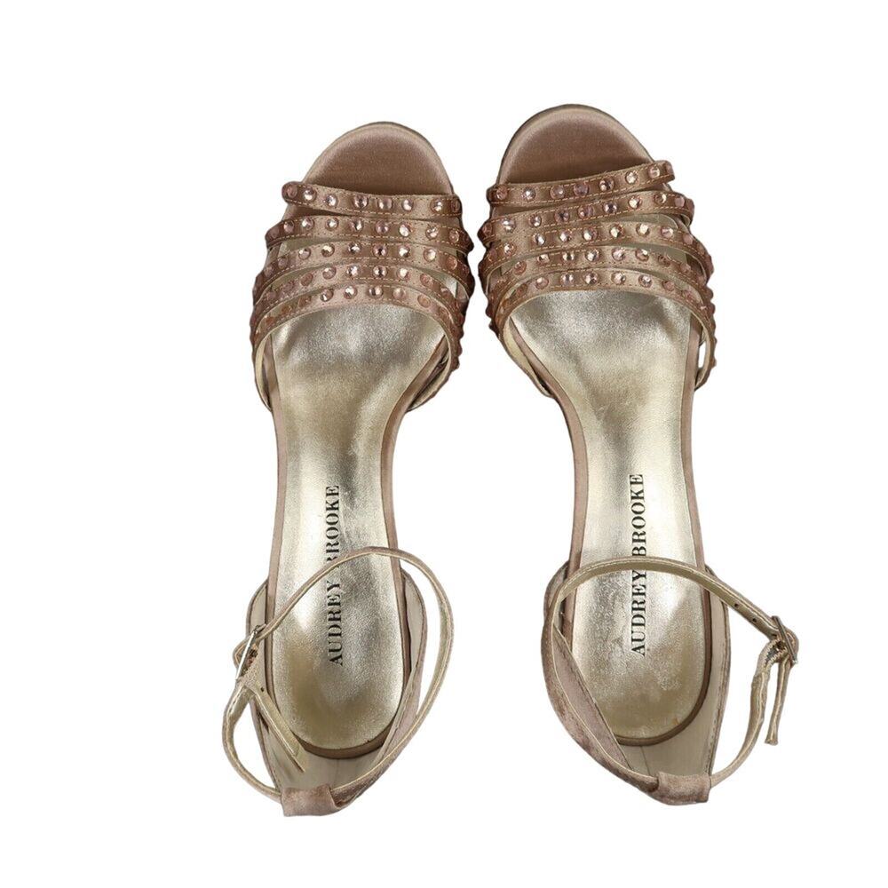 Audrey Brooke Shoes Women 7.5 Pump Stiletto Sandal Platform Formal Event Wedding - Picture 9 of 16